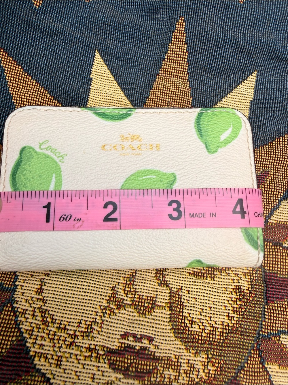 Coach zip around card case 🍋‍🟩 Lime Print - Picture 12 of 12